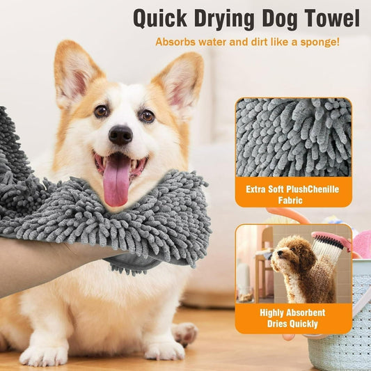Microfiber Towel for Drying Dogs – Ultra-Soft Super Absorbent Pet Bath Towel