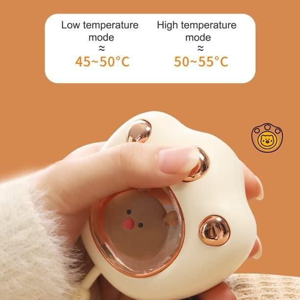 Cat Paw Cute Portable Hand Warmer – USB Rechargeable Mini Warmer, Lightweight, Random Color