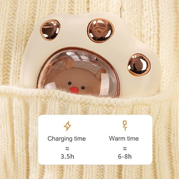 Cat Paw Cute Portable Hand Warmer – USB Rechargeable Mini Warmer, Lightweight, Random Color