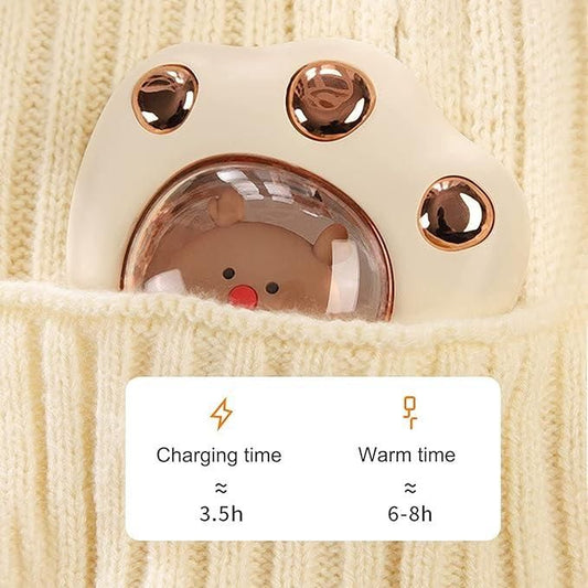 Cat Paw Cute Portable Hand Warmer – USB Rechargeable Mini Warmer, Lightweight, Random Color